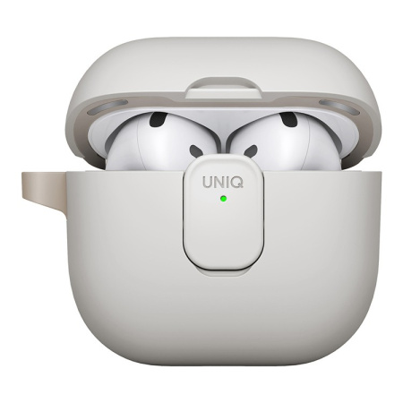 Чехол Uniq CLYDE Lock case Mist Grey/Khaki для Airpods 4