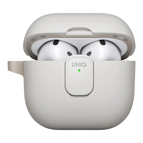 Чехол Uniq CLYDE Lock case Mist Grey/Khaki для Airpods 4