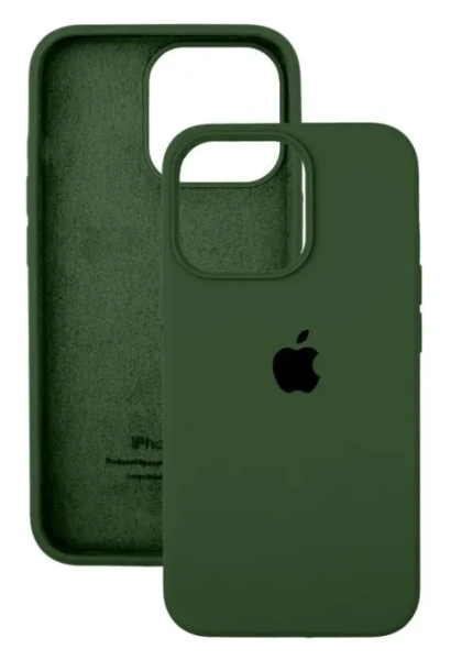 Чехол Silicone Case для iPhone 15 Pro Max Pine Green, цвет зелёный