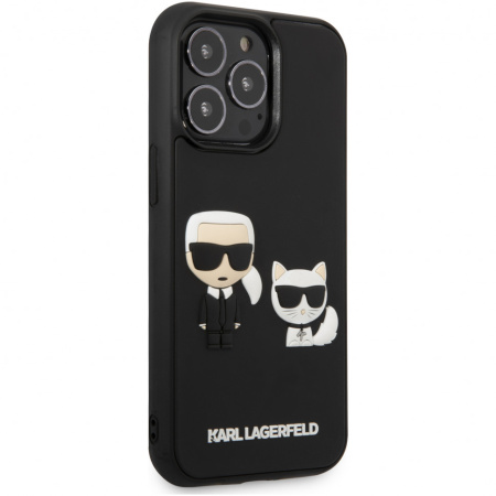 Чехол CG Mobile Karl Lagerfeld 3D Rubber Karl and Choupette Hard для iPhone 13 Pro Max, цвет Черный (KLHCP13X3DRKCK)