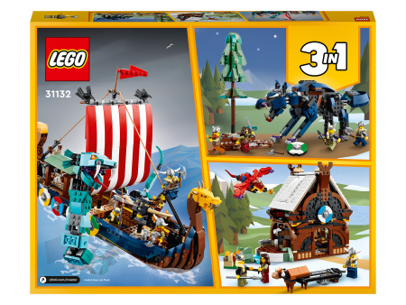 Конструктор LEGO Creator - Корабль викингов и Мидгардский змей (31132)