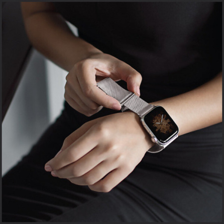 Ремешок Uniq Dante Strap Steel для Apple Watch 38/40/41 мм, цвет Серебристый (40MM-DANSIL)