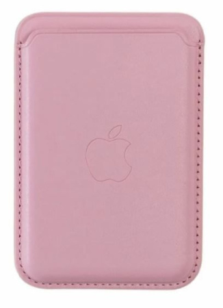 Магнитный картхолдер Apple iPhone Leather Wallet MagSafe (розовый песок)