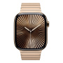 Apple Watch Series 10, 46 мм корпус из титана цвета «Gold», ремешок Link Bracelet цвета «Gold»