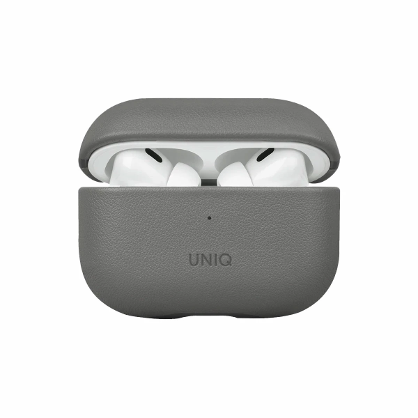 Чехол Uniq Lyden DS Leatherette with handstrap для Airpods Pro 2, Rhino Grey/Black