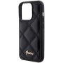 Чехол Guess PU Quilted with Script metal logo Hard для iPhone 15 Pro Max, цвет Черный