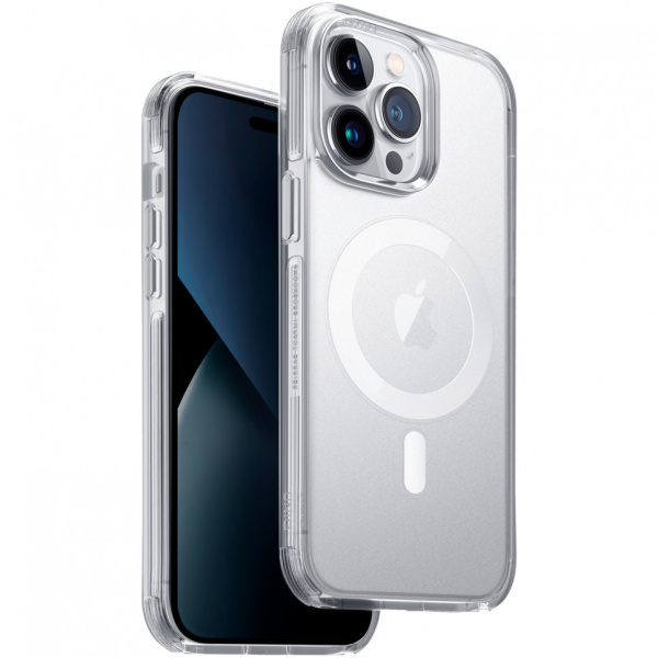 Чехол Uniq Combat AF (MagSafe) для iPhone 14 Pro, цвет Прозрачный (Satin Clear) (IP6.1P(2022)-COMAFMSCL)