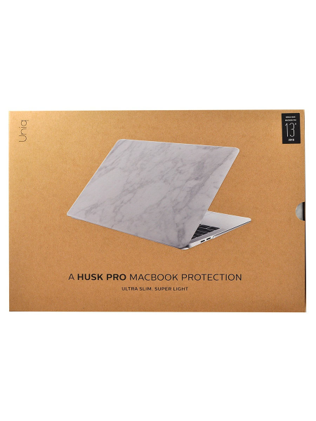 Чехол Uniq HUSK Pro для MacBook Pro 13" (2016/2018), цвет "Белый мрамор" (MP13(2016)-HSKPMWHT)