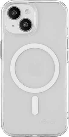 Чехол защитный uBear Real Mag Case, iPhone 15, MagSafe, усиленный, прозрачный (CS252TT61RL-I23M)