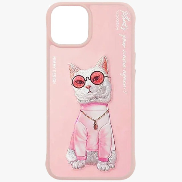 Чехол Nimmy Cool Glasses для iPhone 15, White Rich and Beauty