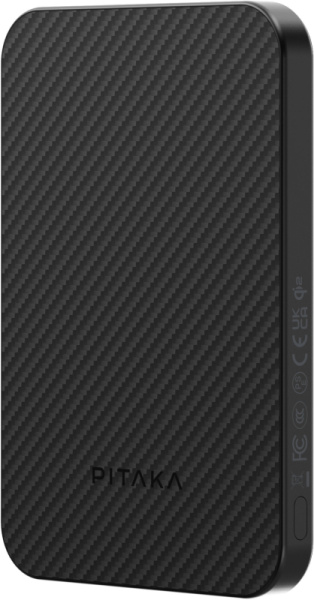 Беспроводное зарядное устройство Pitaka Power Bank Qi2 5000 мАч, черный