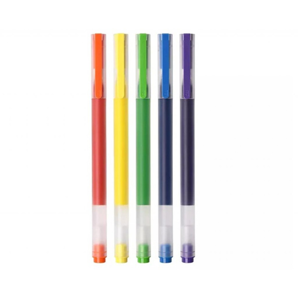 Набор гелевых ручек Xiaomi Rainbow Gel Pen 5 Colors, цветные (MJZXB03WC)