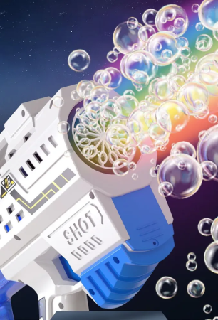 Генератор мыльных пузырей Space Bubble Gun, Синий