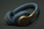 Беспроводные наушники Guess Bluetooth Headphones Sound PU 4G Script Metal Logo Blue, голубой