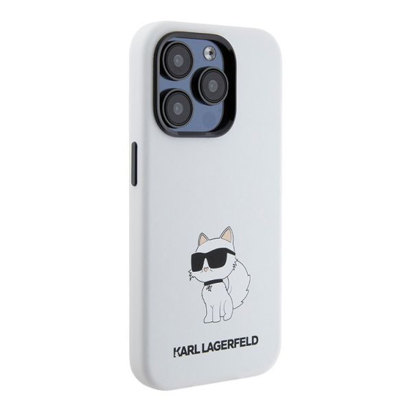Чехол Karl Lagerfeld Liquid silicone NFT Choupette Hard White для iPhone 15 Pro Max