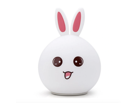 Ночник Rabbit Silicone Lamp (розовый)