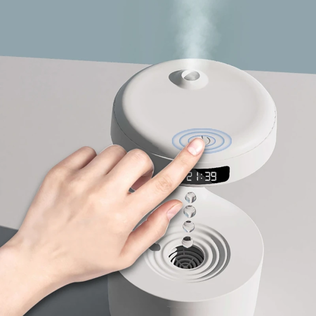 Увлажнитель воздуха с Антигравитационой подачей воды 800мл, Белый