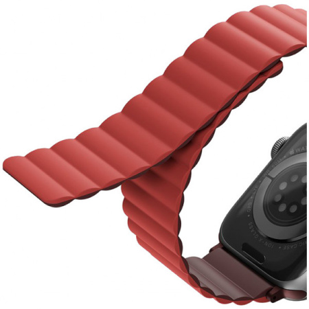 Ремешок Uniq Revix reversible Magnetic для Apple Watch 41/40/38 мм, цвет Бордовый/Коралловый (Maroon/Coral) (41MM-REVMRNCRL)