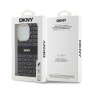 Чехол DKNY PC/TPU Repeat texture Tonal stripe Hard Black (MagSafe) для iPhone 15 Pro Max, чёрный