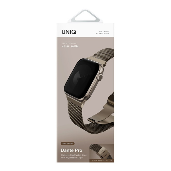 Ремешок Uniq Dante PRO Strap Mesh Steel Ember Gold для Apple Watch 42/41/40 mm