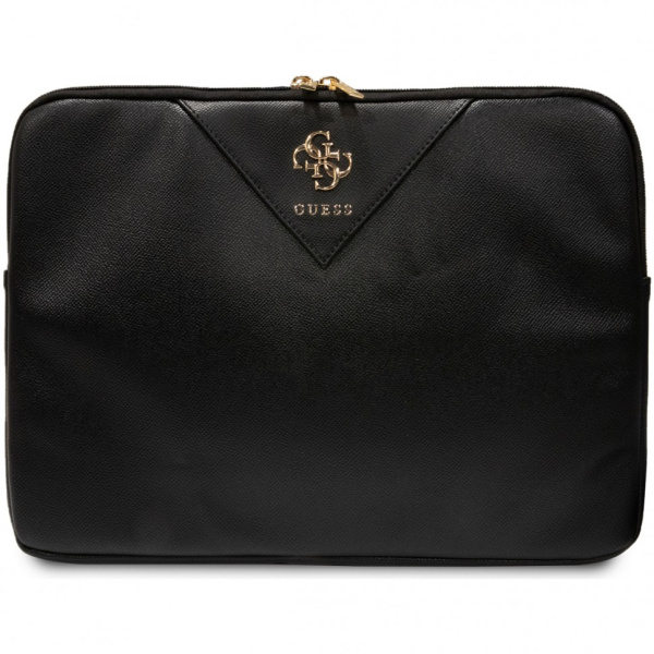 Чехол Guess Sleeve PU Grained leather 4G metal logo with Zipper для ноутбуков 13"/14", цвет Черный