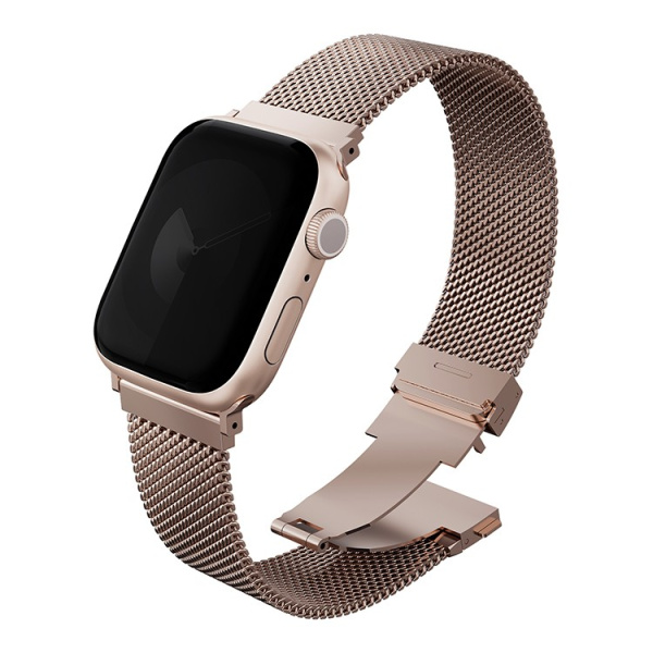 Ремешок Uniq Dante PRO Strap Mesh Steel Metallic Rose для Apple Watch 49/46/45/44 mm