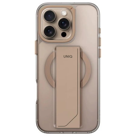 Чехол Uniq Heldro Max with FlexGrip and Camera stand Taupe Gold (MagSafe) для iPhone 16 Pro Max