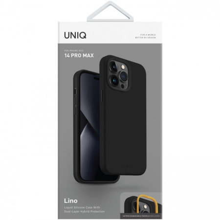 Чехол Uniq LINO для iPhone 14 Pro Max, цвет Черный (Black) (IP6.7PM(2022)-LINOBLK)