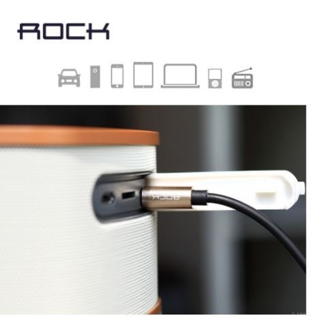 Кабель AUX 3.5mm Rock Audio Cable 1000 mm tarnish