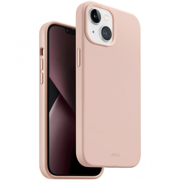 Чехол Uniq LINO для iPhone 14 Plus, цвет Розовый (Pink)