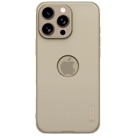 Чехол Nillkin Frosted Shield Pro (Logo hole) Golden для iPhone 16 Pro