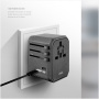 Сетевое зарядное устройство Uniq Voyage PD World Adapter для 150+ стран PD18W, цвет Черный (VOYAGE(PD)-GBLACK)