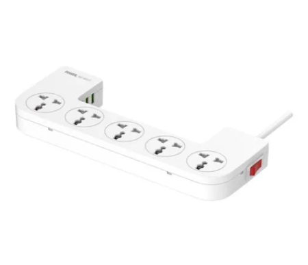 Сетевой фильтр в боксе LDNIO SN5310 Management Power Strip Box - 5 розеток, 2500W, 3 USB-A, 2м, версия EU (white)