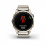 Смарт часы Garmin Epix Pro (Gen 2) Sapphire Edition 42 мм, золотистый корпус с нейлоновым ремешком сливочного цвета