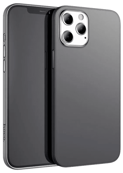 Чехол HOCO Light series TPU Case для iPhone 12/12 Pro, цвет Прозрачный черный (0L-MG-WF155)