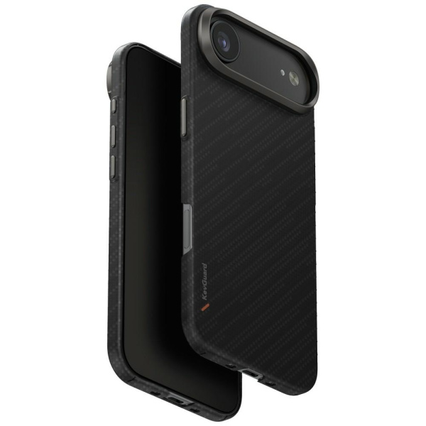 Чехол Uniq KEVA EDGE Full Kevlar Carbon Black (MagSafe) для iPhone Air