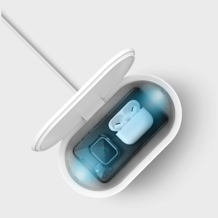 Санитайзер LYFRO Air Capsule UVC Disinfection Box Wireless 7.5W/10W с беспроводной зарядкой, цвет Белый (LYFRO-AIRCAPW-WHT)