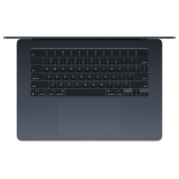 Ноутбук Apple MacBook Air 15" (M3, 8C CPU/10C GPU, 2024), 16 ГБ, 512 ГБ SSD, «полуночный черный» (MXD43)