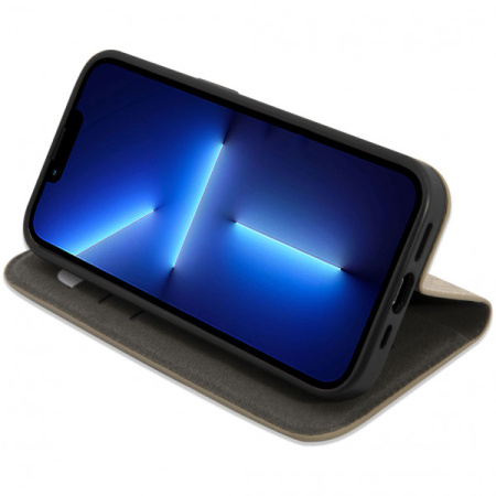 Чехол-книжка CG Mobile Guess PU Croco with metal logo Booktype для iPhone 14 Pro, цвет Золотой (GUBKP14LHGCRHD)