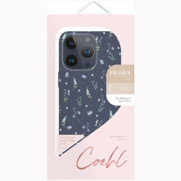 Чехол Uniq COEHL Prairie для iPhone 15 Pro Max, цвет Фиолетово-синий