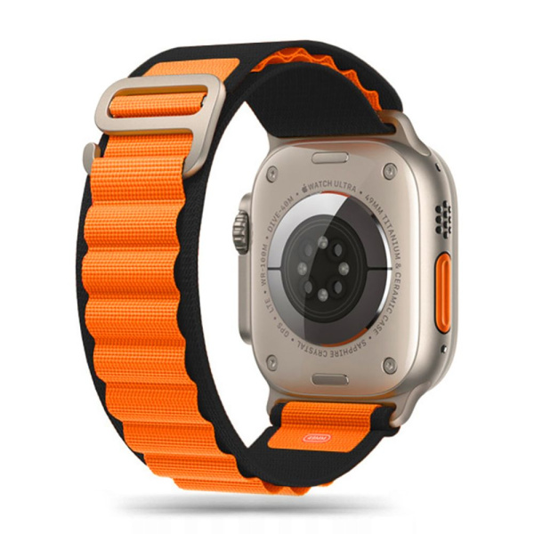 Ремешок Tech-Protech Neylon Pro для Apple Watch 42/44/45/49, черно-оранжевый