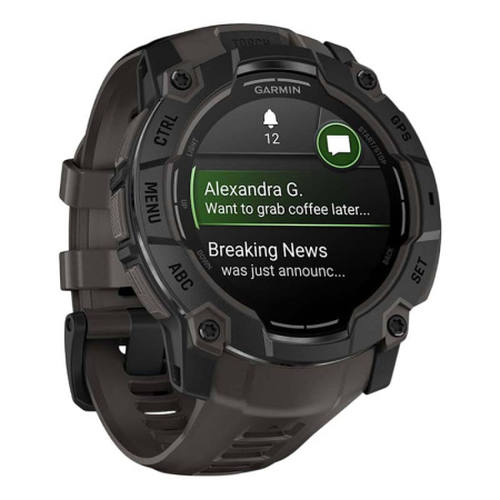 Смарт часы Garmin INSTINCT 3 AMOLED 50мм Black, черный с угольно-черным ремешком