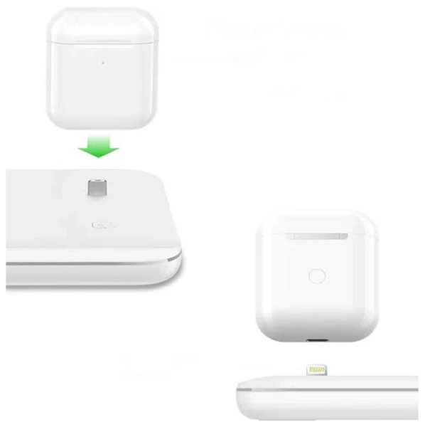 Беспроводная зарядная станция Qi Charger Station 15W 3in1, White