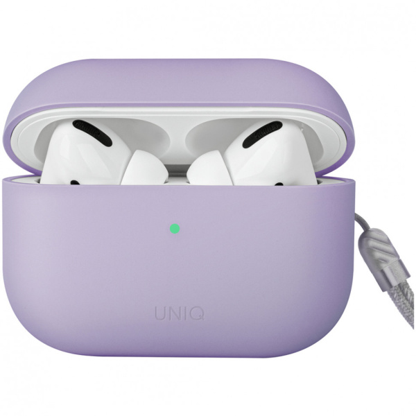 Чехол Uniq Lino Liquid silicone для AirPods Pro 2, цвет Лавандовый (AIRPODSPRO2-LINOLAV)