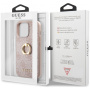 Чехол CG Mobile Guess PU 4G + Ring Hard для iPhone 14 Pro, цвет Розовый