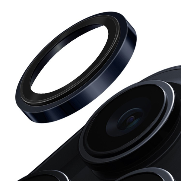 Защитное стекло для камеры Uniq OPTIX Camera Sapphire Lens Stainless Steel для iPhone 15 Pro Max, Dark Blue
