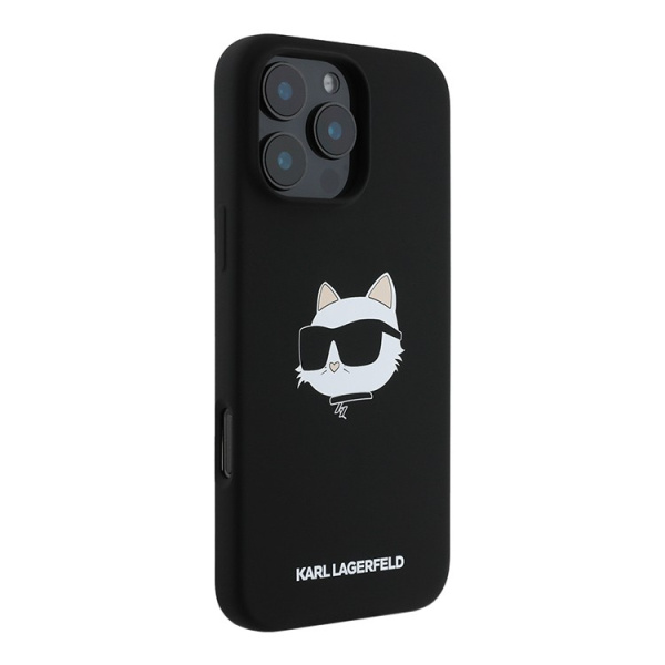 Чехол Karl Lagerfeld Liquid Silicone NFT Choupette Black (MagSafe) для iPhone 16 Pro Max, черный