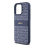 Чехол DKNY PU Repeat texture Tonal stripe Metal logo Hard Blue для iPhone 15 Pro Max, синий