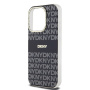 Чехол DKNY PC/TPU Repeat texture Tonal stripe Hard Black (MagSafe) для iPhone 15 Pro, чёрный