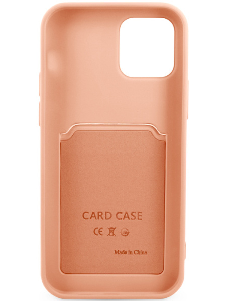 Чехол силиконовый Colored Card Case для iPhone 13 Pro , цвет персиковый